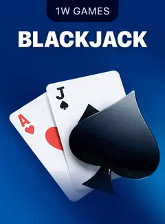 Blackjack con crupier en el abanico de 1win
